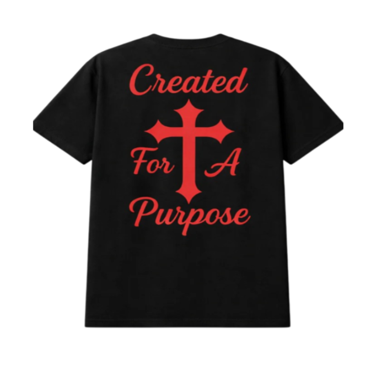 "Created For A Purpose" Heavyweight Tee | Black
