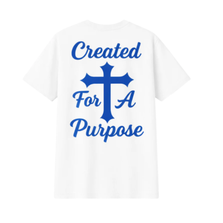 "Created For A Purpose" Heavyweight Tee | White