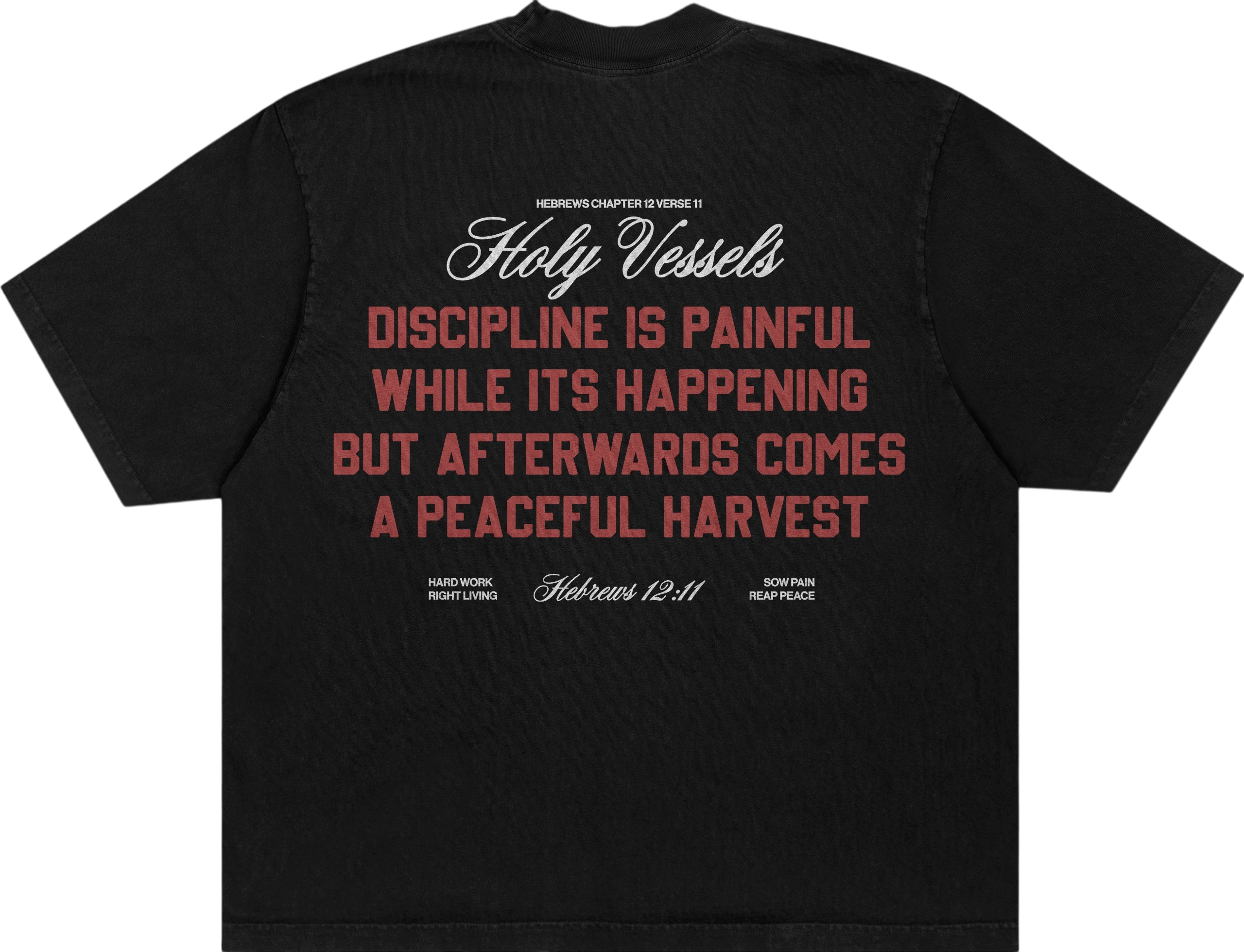 "Painful Discipline" Heavyweight Tee | Black