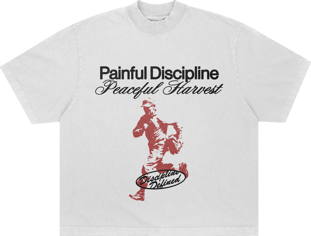"Painful Discipline" Heavyweight Tee | White